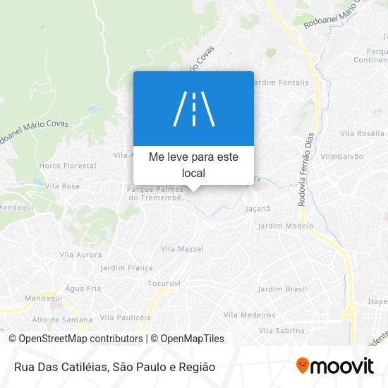 Rua Das Catiléias mapa