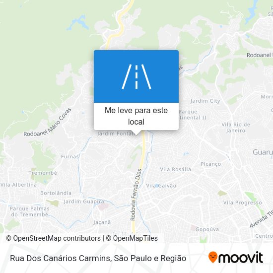 Rua Dos Canários Carmins mapa
