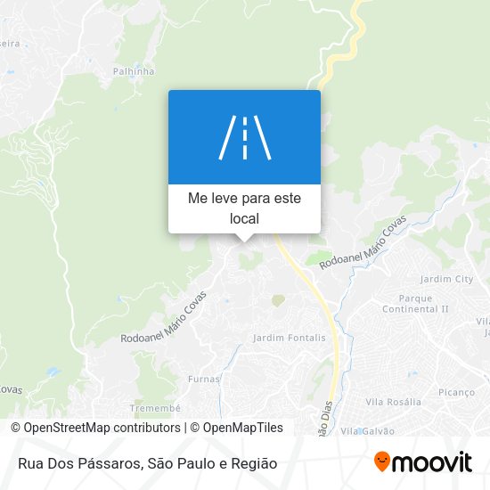 Rua Dos Pássaros mapa