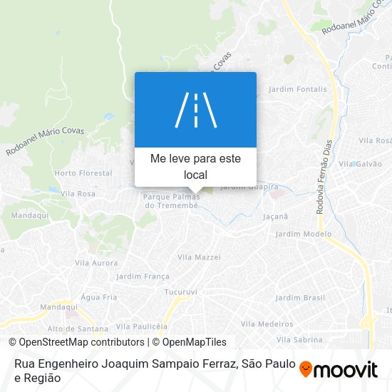 Rua Engenheiro Joaquim Sampaio Ferraz mapa