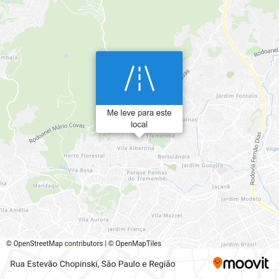 Rua Estevão Chopinski mapa