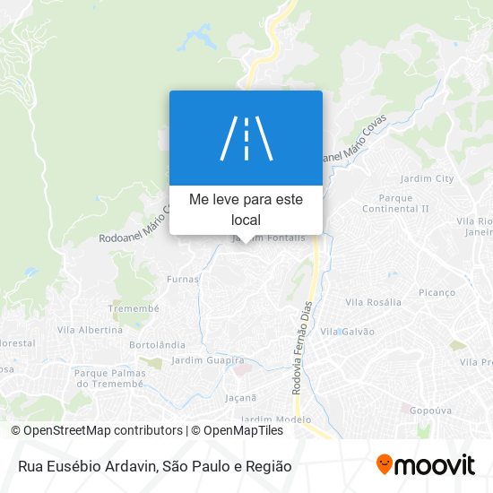 Rua Eusébio Ardavin mapa