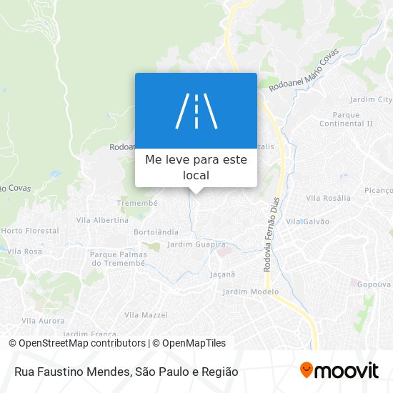 Rua Faustino Mendes mapa