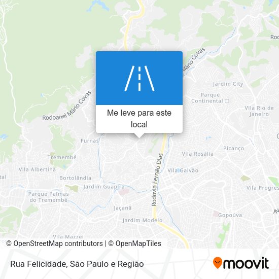 Rua Felicidade mapa