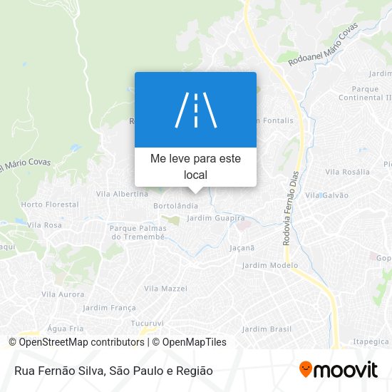 Rua Fernão Silva mapa