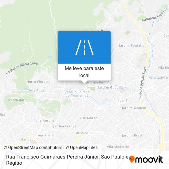 Rua Francisco Guimarães Pereira Júnior mapa