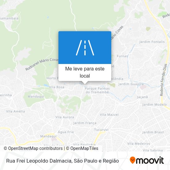 Rua Frei Leopoldo Dalmacia mapa