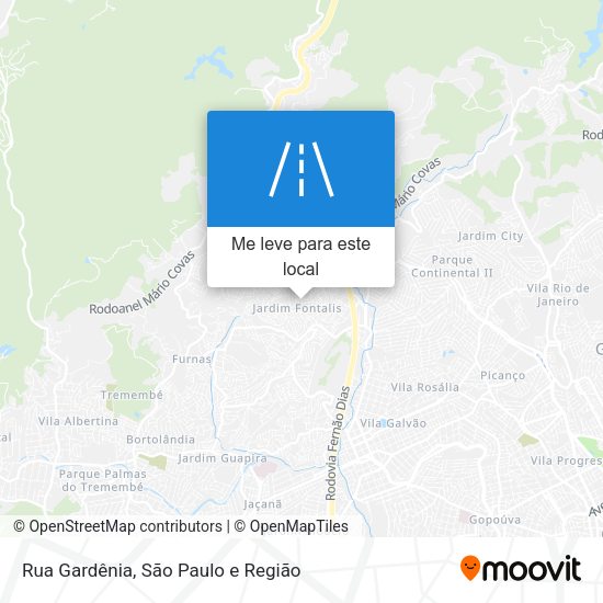 Rua Gardênia mapa