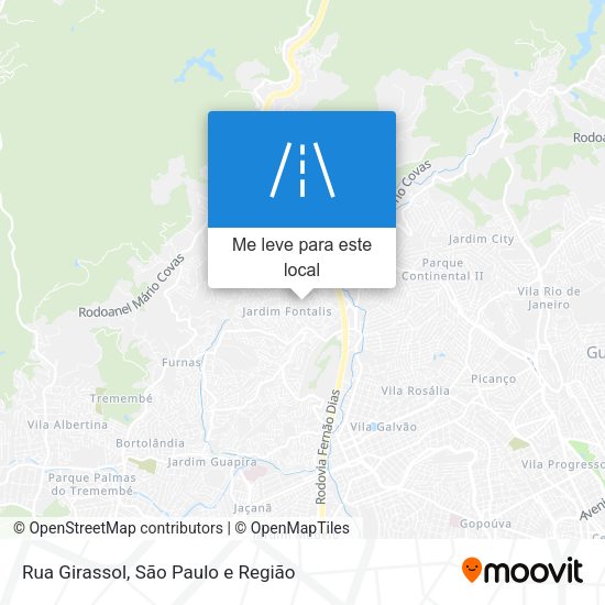 Rua Girassol mapa