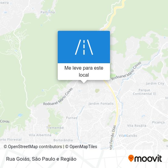 Rua Goiás mapa