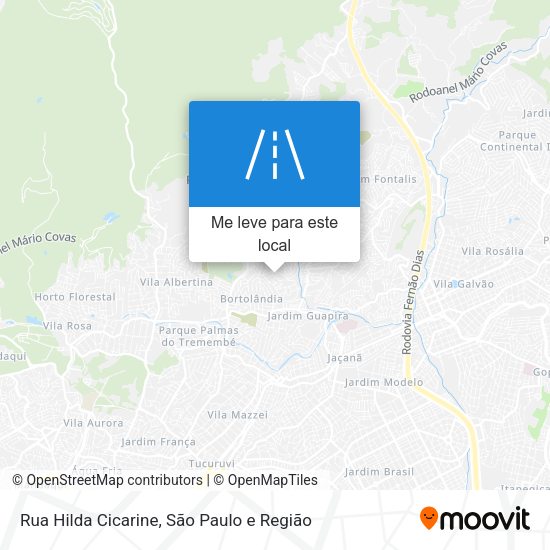 Rua Hilda Cicarine mapa