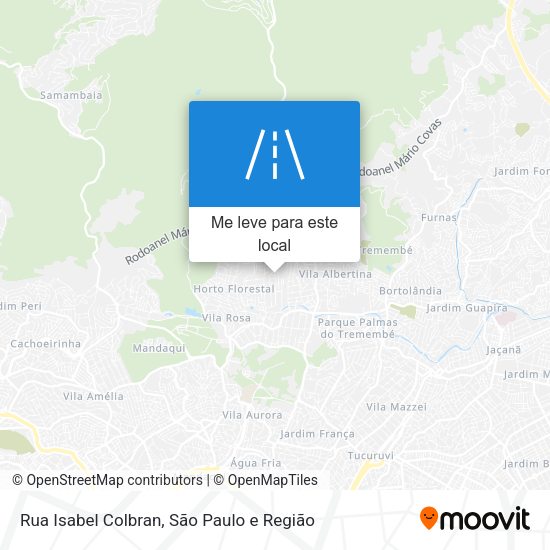 Rua Isabel Colbran mapa