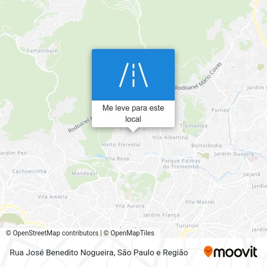 Rua José Benedito Nogueira mapa