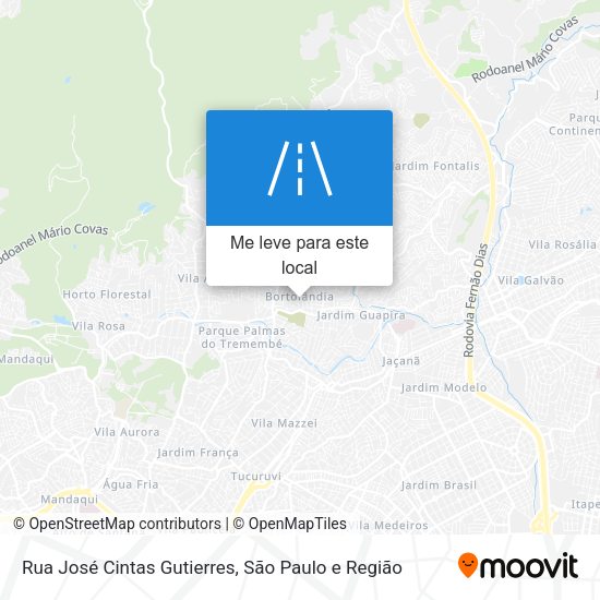 Rua José Cintas Gutierres mapa