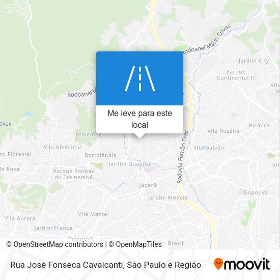 Rua José Fonseca Cavalcanti mapa