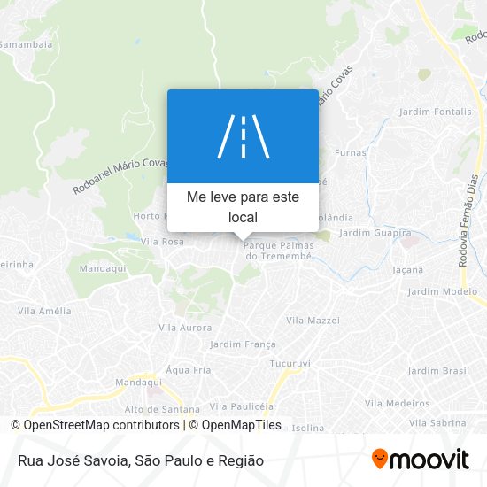 Rua José Savoia mapa