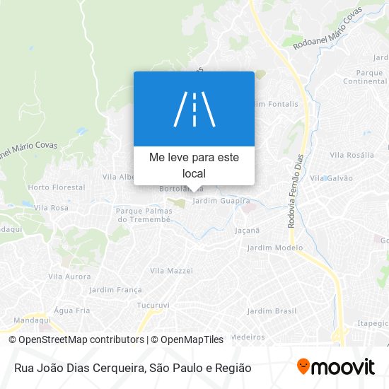 Rua João Dias Cerqueira mapa