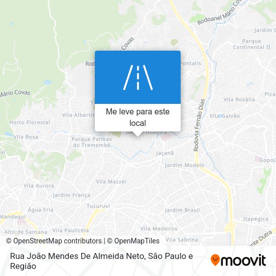 Rua João Mendes De Almeida Neto mapa