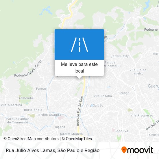 Rua Júlio Alves Lamas mapa