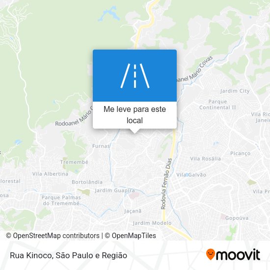 Rua Kinoco mapa