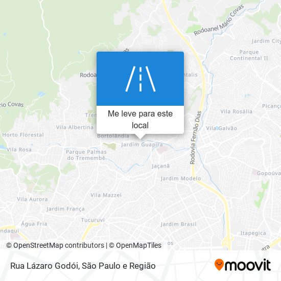 Rua Lázaro Godói mapa