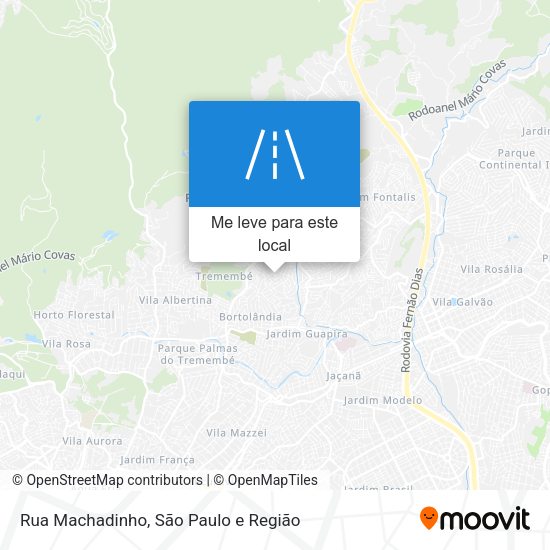 Rua Machadinho mapa