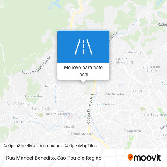 Rua Manoel Benedito mapa