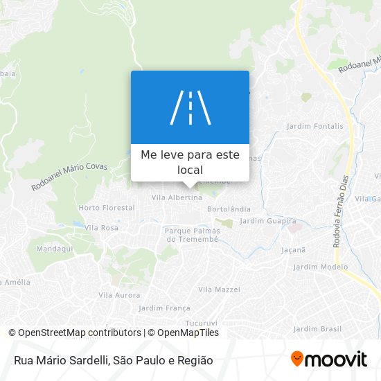 Rua Mário Sardelli mapa