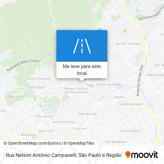 Rua Nelson Antônio Campanelli mapa