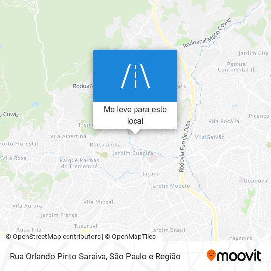 Rua Orlando Pinto Saraiva mapa