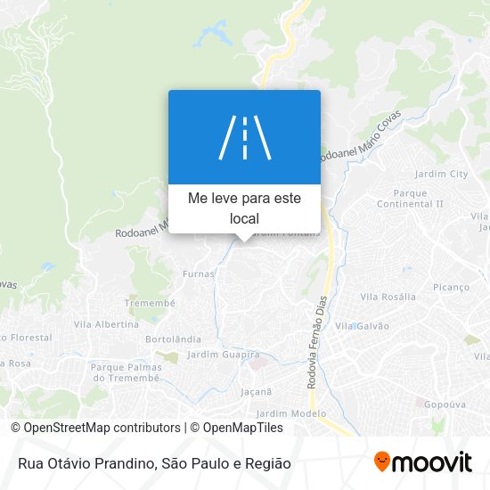 Rua Otávio Prandino mapa