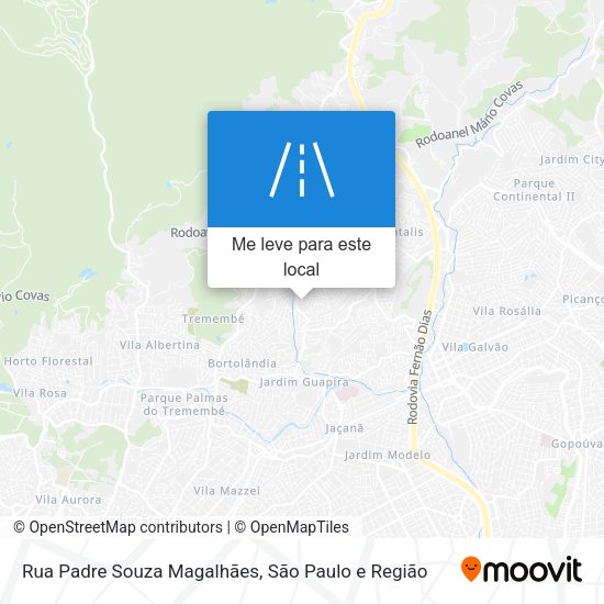 Rua Padre Souza Magalhães mapa
