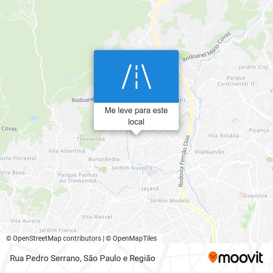 Rua Pedro Serrano mapa