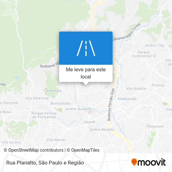 Rua Planalto mapa