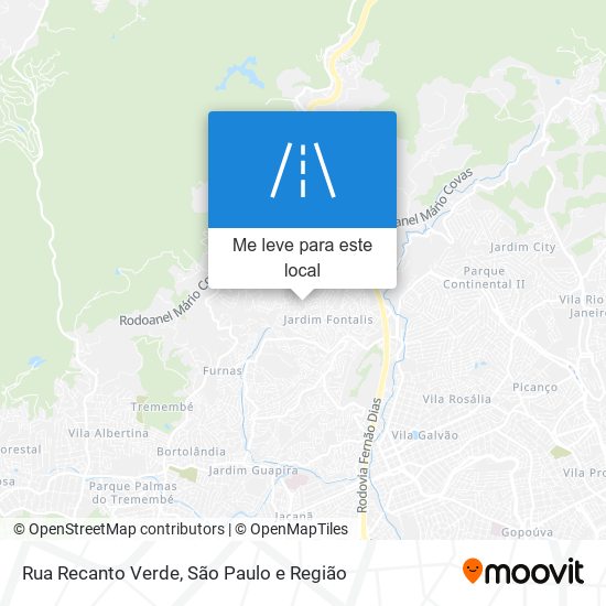 Rua Recanto Verde mapa