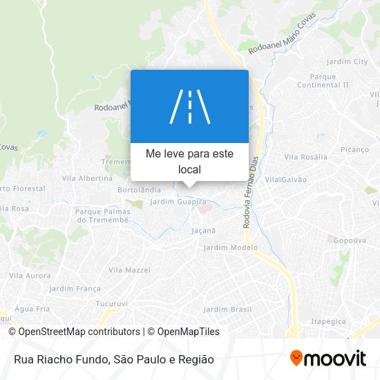 Rua Riacho Fundo mapa