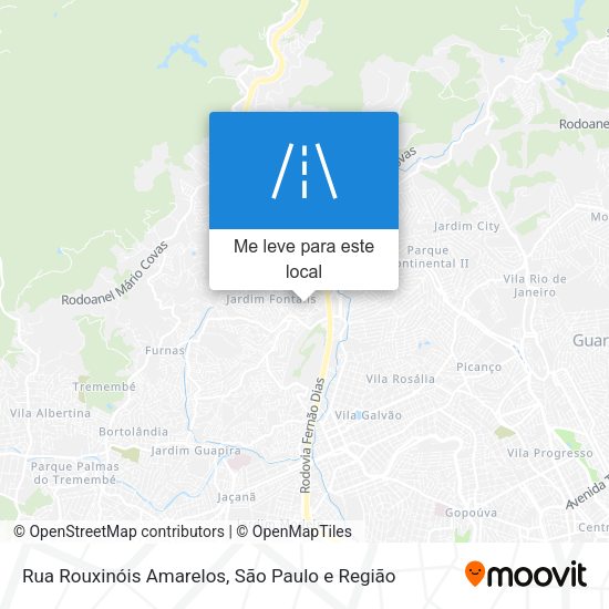 Rua Rouxinóis Amarelos mapa
