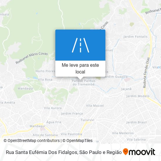 Rua Santa Eufêmia Dos Fidalgos mapa