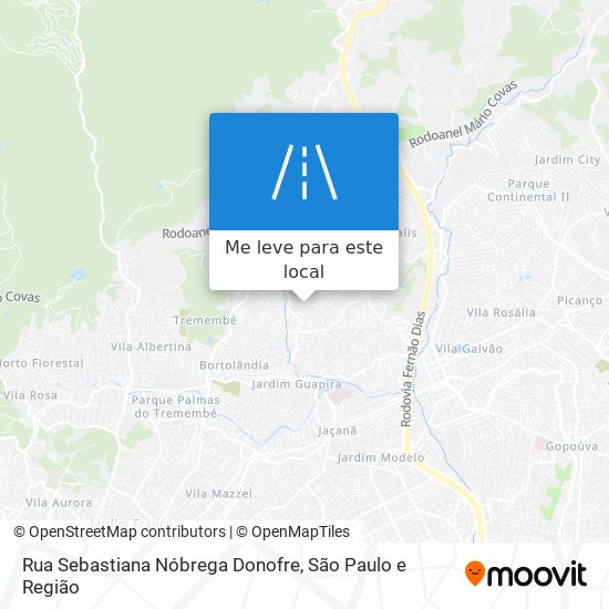 Rua Sebastiana Nóbrega Donofre mapa