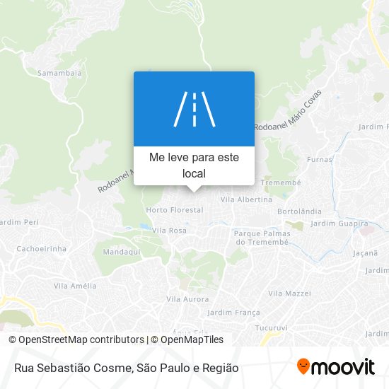 Rua Sebastião Cosme mapa
