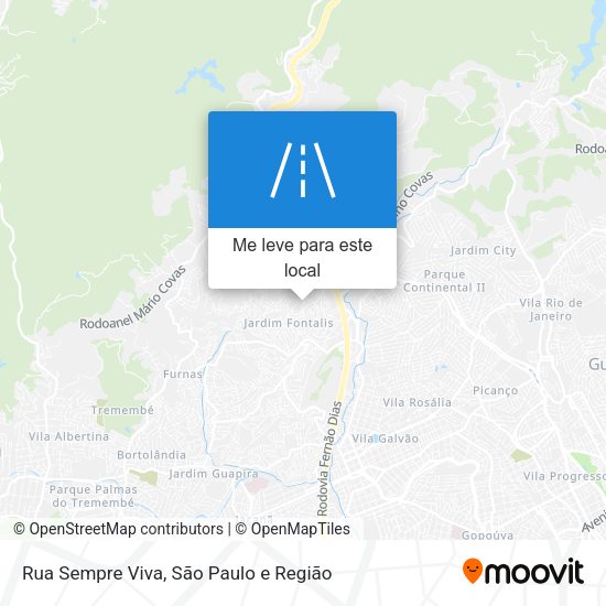 Rua Sempre Viva mapa