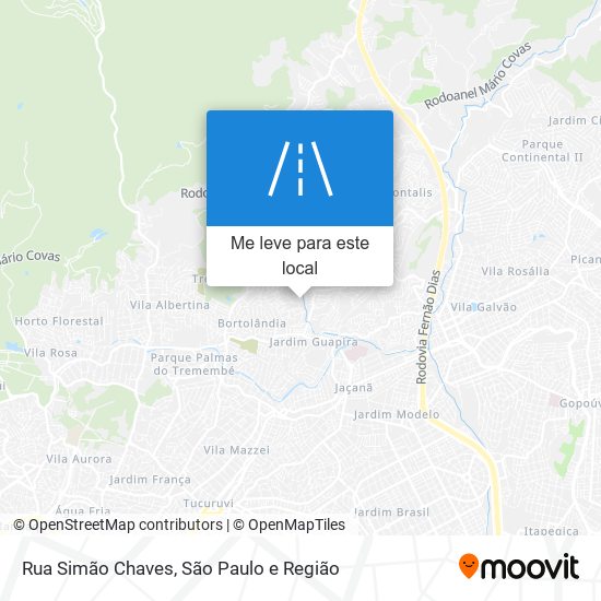 Rua Simão Chaves mapa