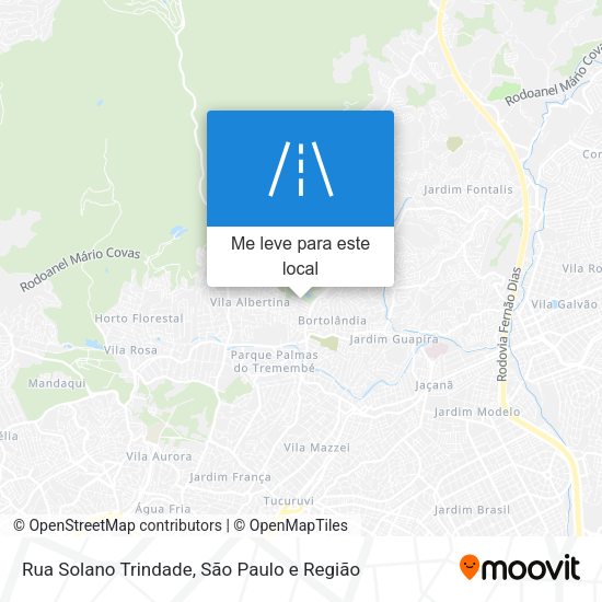 Rua Solano Trindade mapa