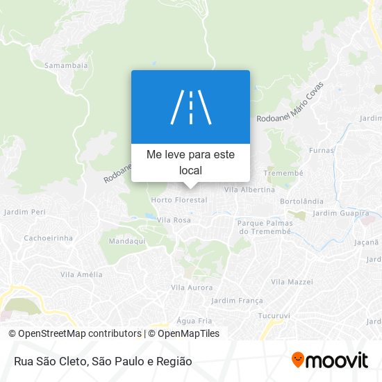 Rua São Cleto mapa