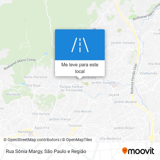 Rua Sônia Margy mapa