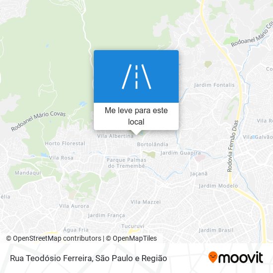 Rua Teodósio Ferreira mapa