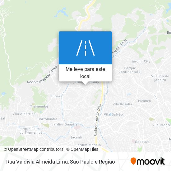 Rua Valdivia Almeida Lima mapa