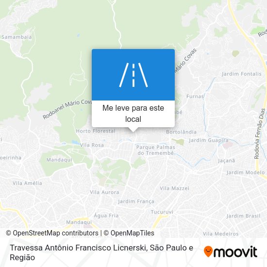 Travessa Antônio Francisco Licnerski mapa