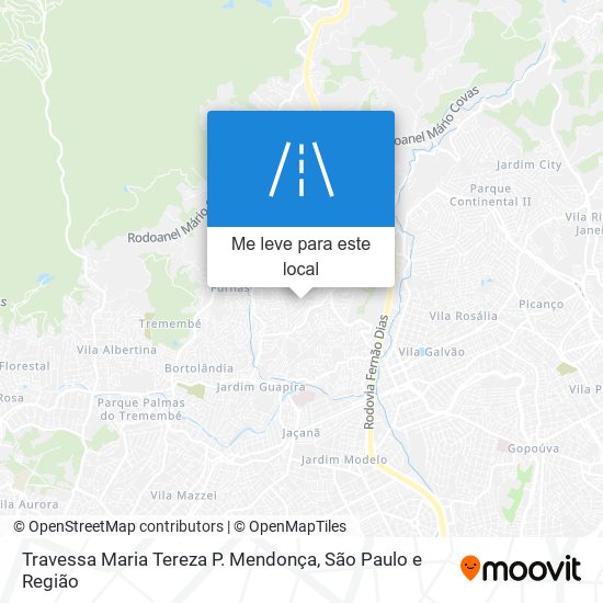 Travessa Maria Tereza P. Mendonça mapa