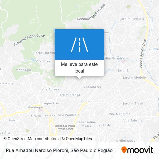 Rua Amadeu Narciso Pieroni mapa